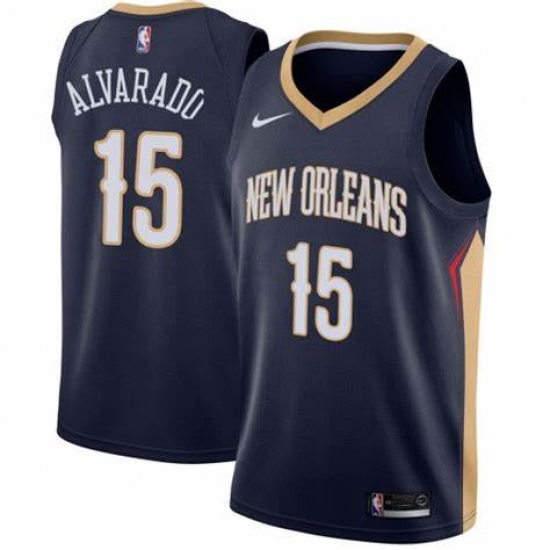 Men Jose Alvarado New Orleans Pelicans 15 Nike Swingman Navy Jersey